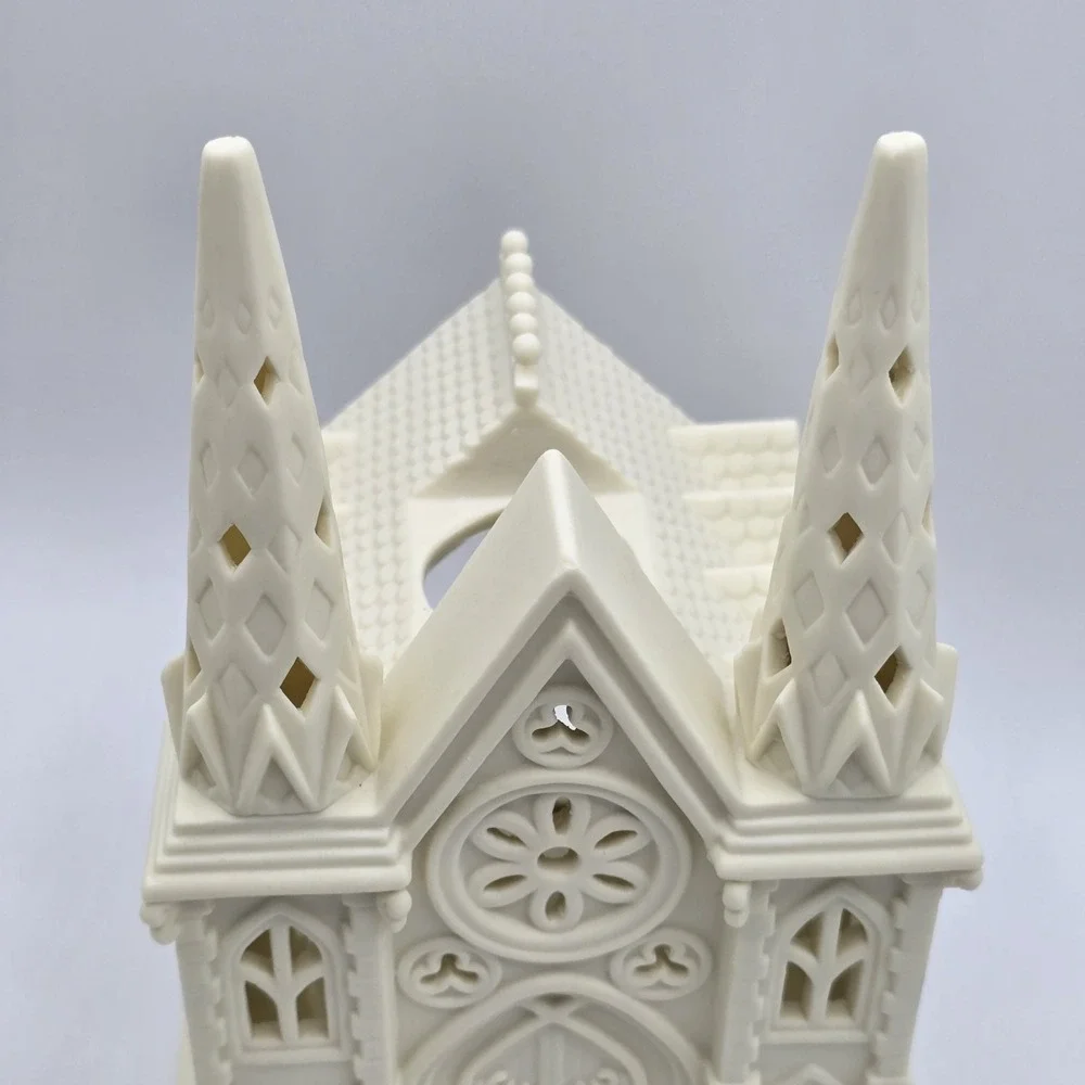 Stunning PartyLite Porcelain Bisque Cathedral Lights Tea LightHolder 97307 - Picture 2 of 13